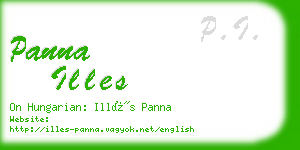 panna illes business card